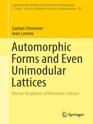 cover image of Automorphic Forms and Even Unimodular Lattices